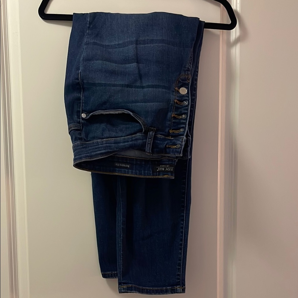 Judy Blue Dark Indigo Boyfriend Jeans with Side Button Detail